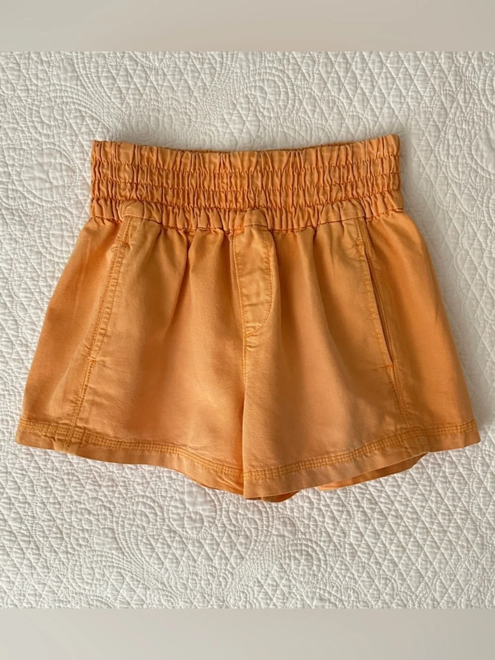 NWT Aerie Babewatch High Waisted Pull On Shorts Orange XS - Picture 11 of 12